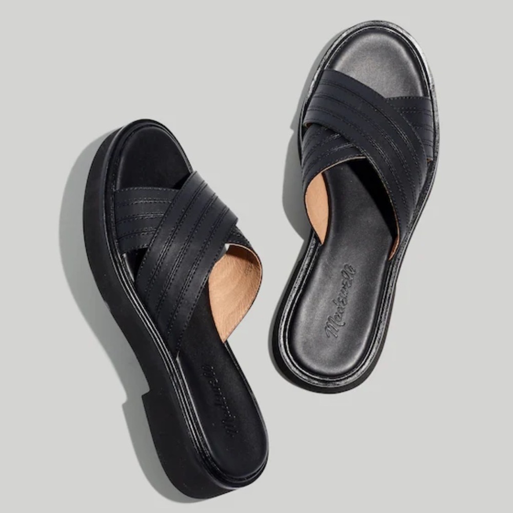 Madewell Black The Alina Platform Sandal